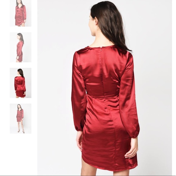 🆕 NWT 🆕 Red Satin Cocktail Dress ❤️Cupcakes and Cashmere “Brooklyn SatinDress” - Picture 11 of 15